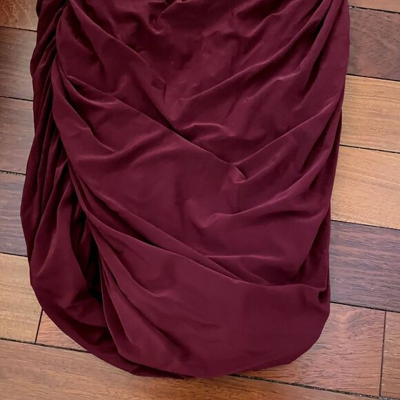 DEB Y2K Mini Dress One Shoulder Romantic Ruched Rhinestone Prom HOCO Sexy - Picture 4 of 9